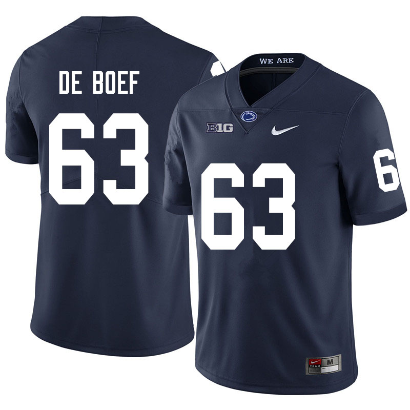 Men #63 Collin De Boef Penn State Nittany Lions College Football Jerseys Sale-Navy - Click Image to Close